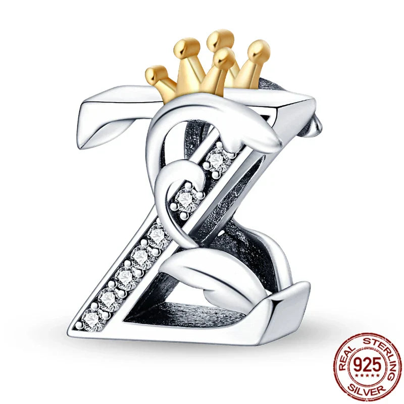 Personal Letter Crown Charm