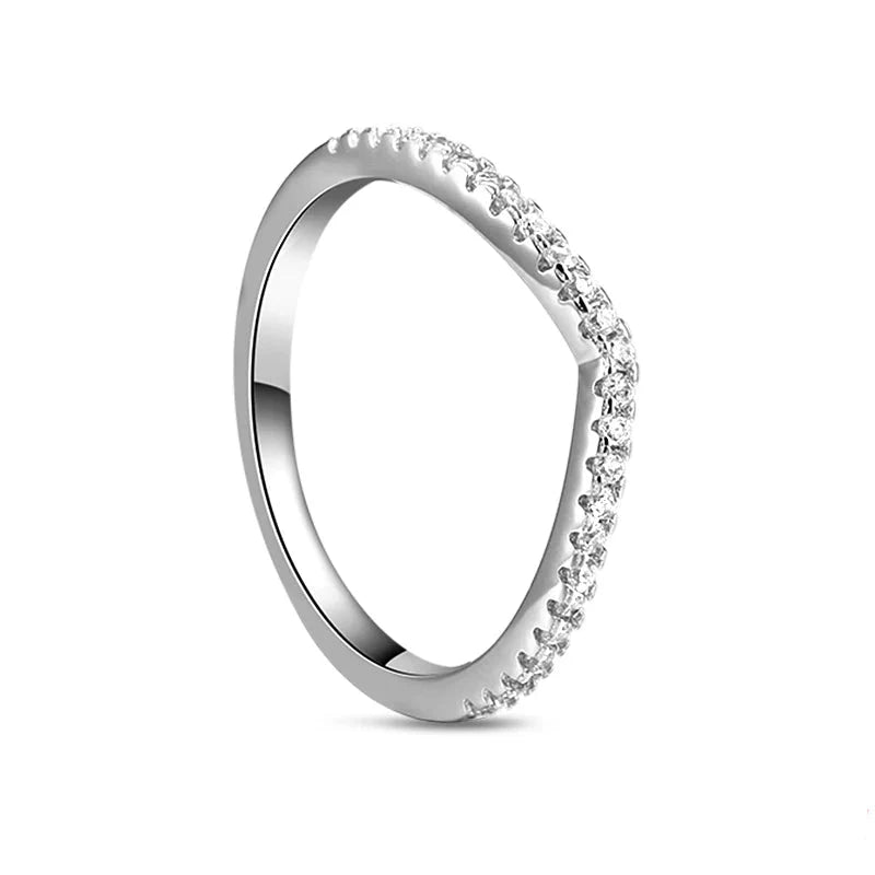 Crystal Point Sterling Ring