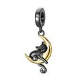 Black Cat Moon Charm