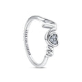Love You Forever Mom Sterling Ring