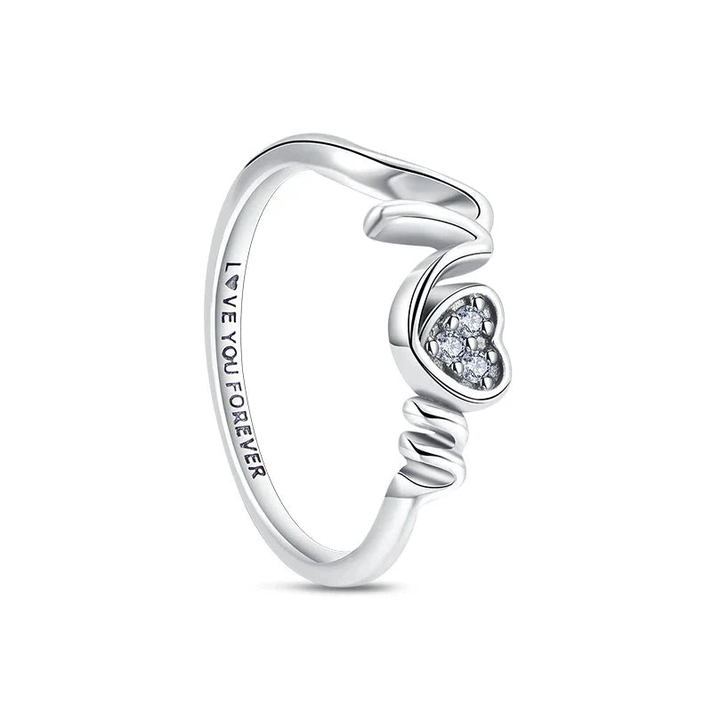 Love You Forever Mom Sterling Ring