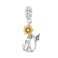 Sunflower Kitten Charm