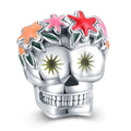 Halloween Flower Skull Charm