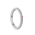 Heart Trail Sterling Ring