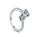 Double Heart Sterling Ring