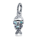 Blue Scale Fish Charm