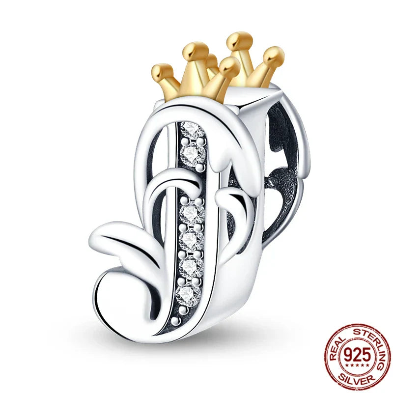 Personal Letter Crown Charm