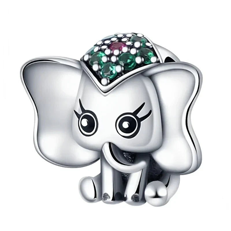 Beaded Elephant Charm