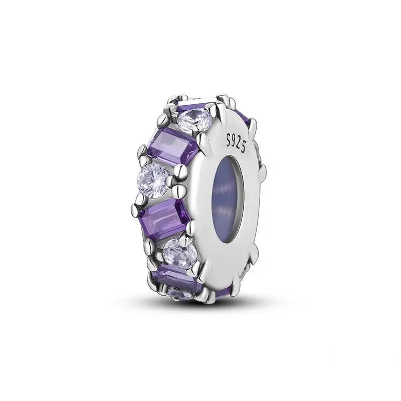 Purple Stoned Charm Spacer