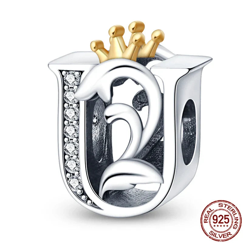 Personal Letter Crown Charm