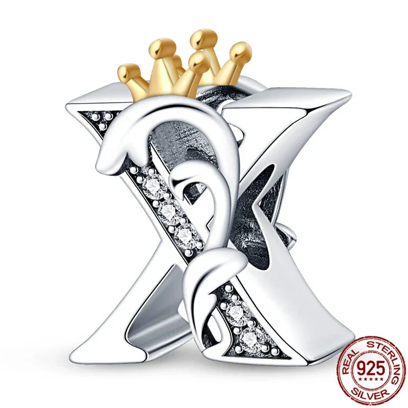 Personal Letter Crown Charm