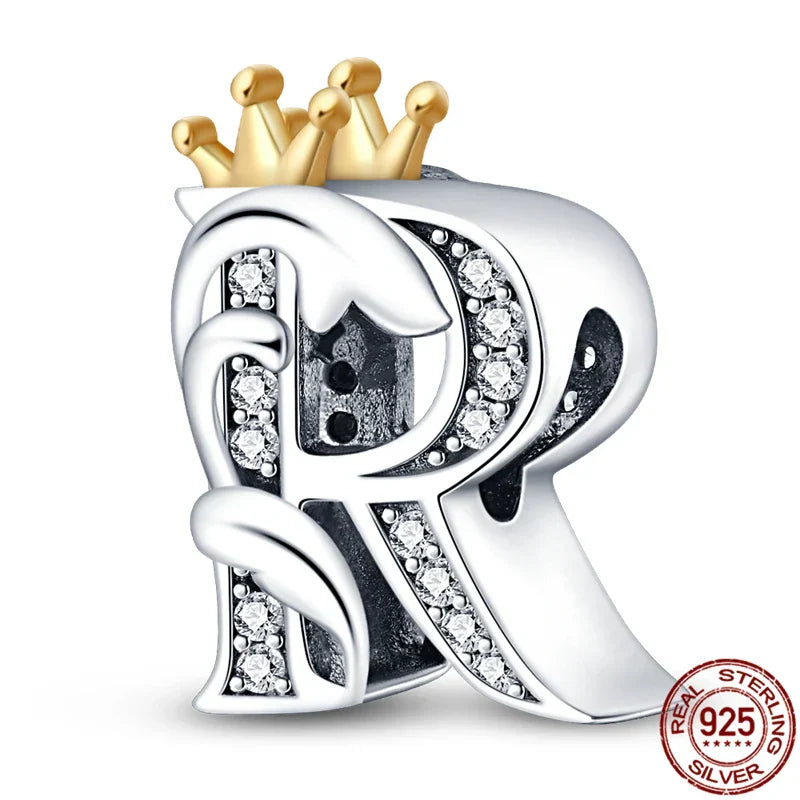 Personal Letter Crown Charm