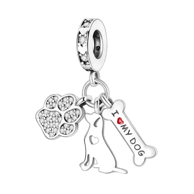 I Love My Dog Triple Charm