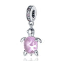 Purple Waved Turtle Charm
