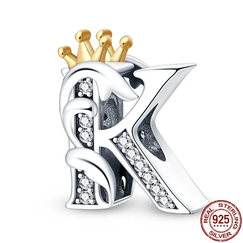 Personal Letter Crown Charm