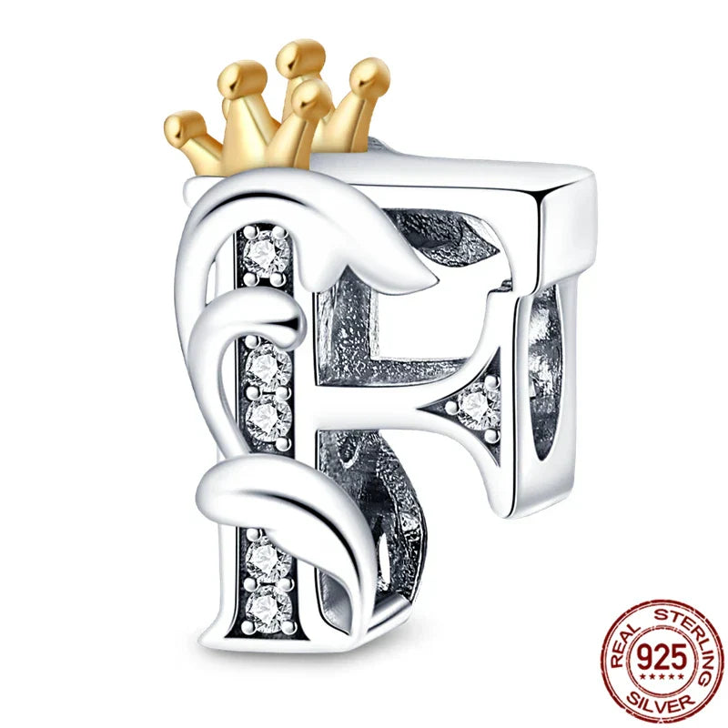 Personal Letter Crown Charm