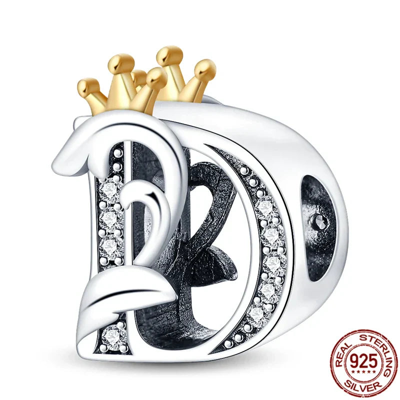 Personal Letter Crown Charm