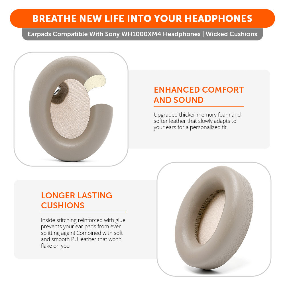 Replacement Ear Pads For Sony WH1000XM4 Over-Ear Headphones