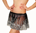 Black and White Mesh See Through Lingerie Skirt Dainty Ruffle Lingerie